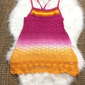 Free People Y2K Sunset Ombre Crochet Knit Tank